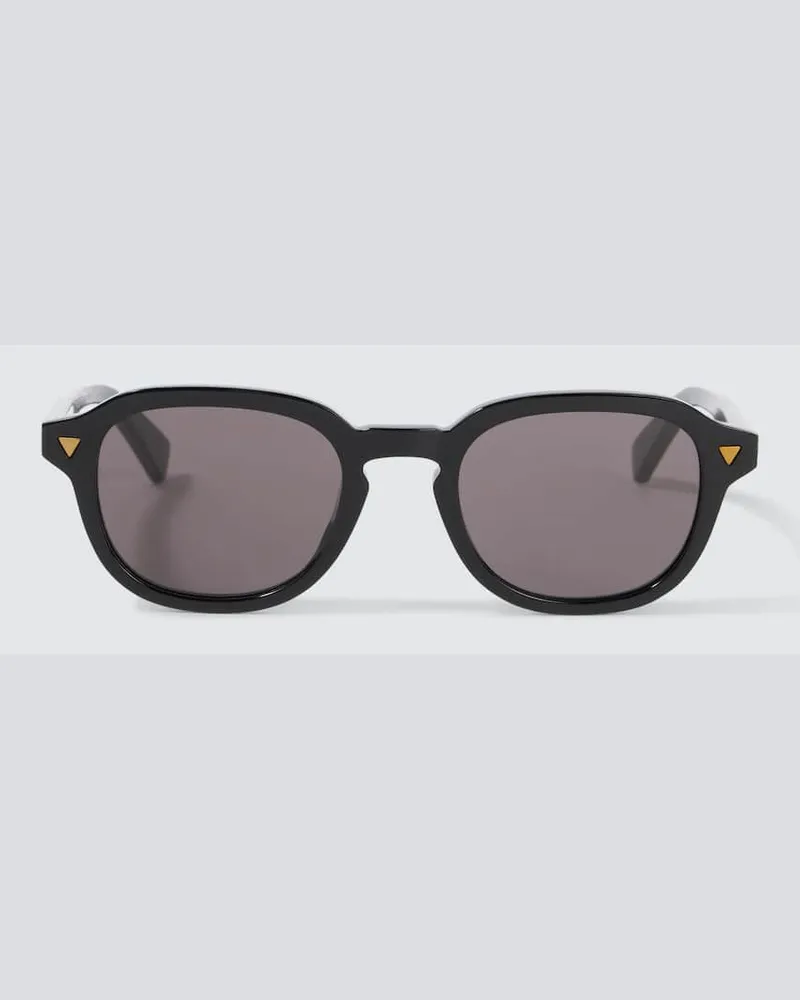 Bottega Veneta Runde Sonnenbrille Schwarz