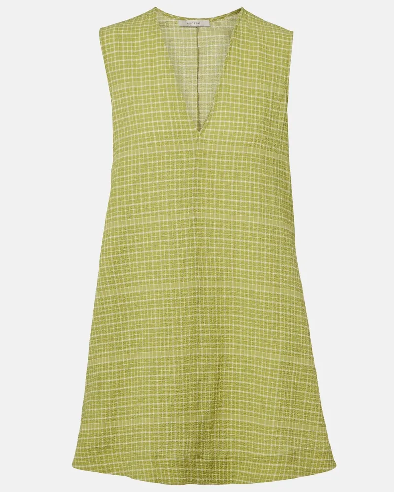 ASCENO Minikleid Derya aus Baumwolle Grün