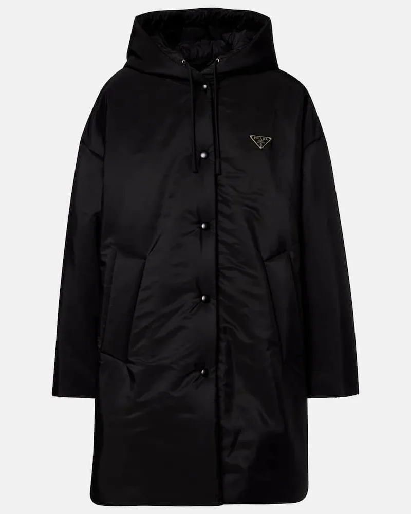 Prada Regenmantel aus Re-Nylon Schwarz