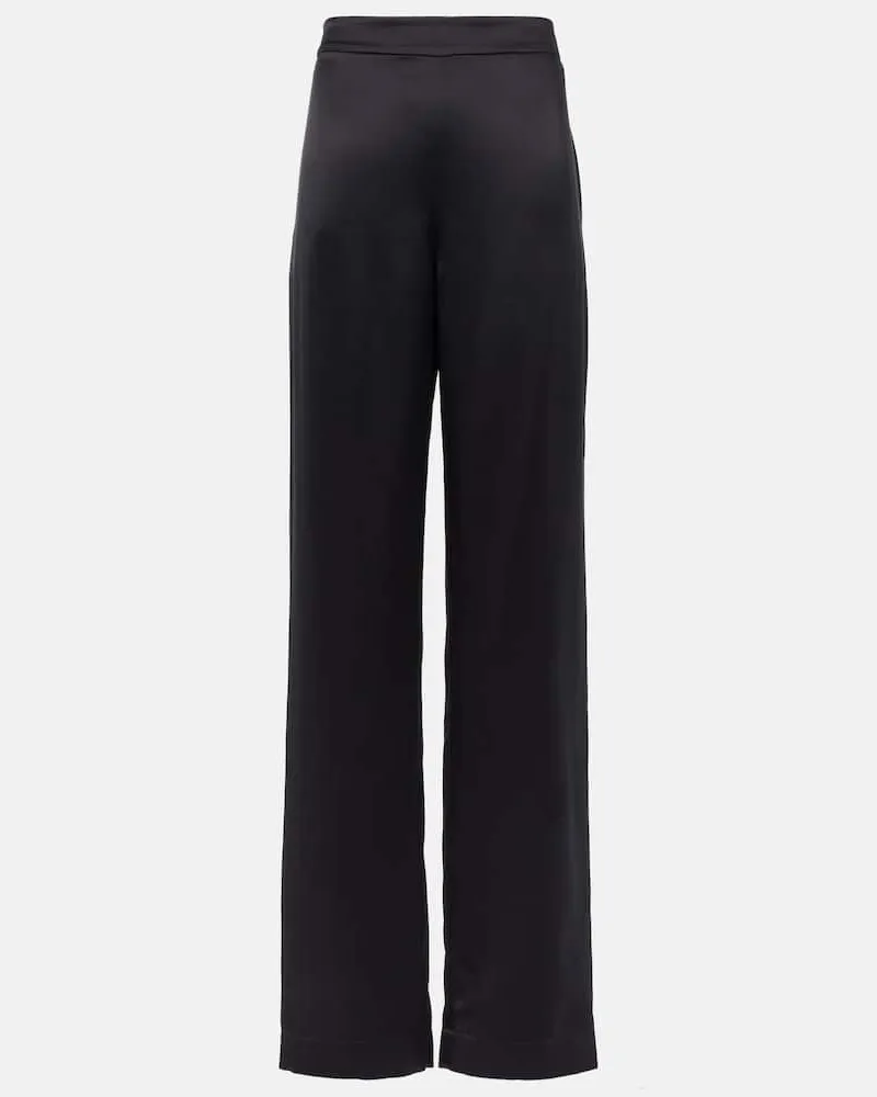 Joseph Gerade Hose New Sahel aus Seide Schwarz