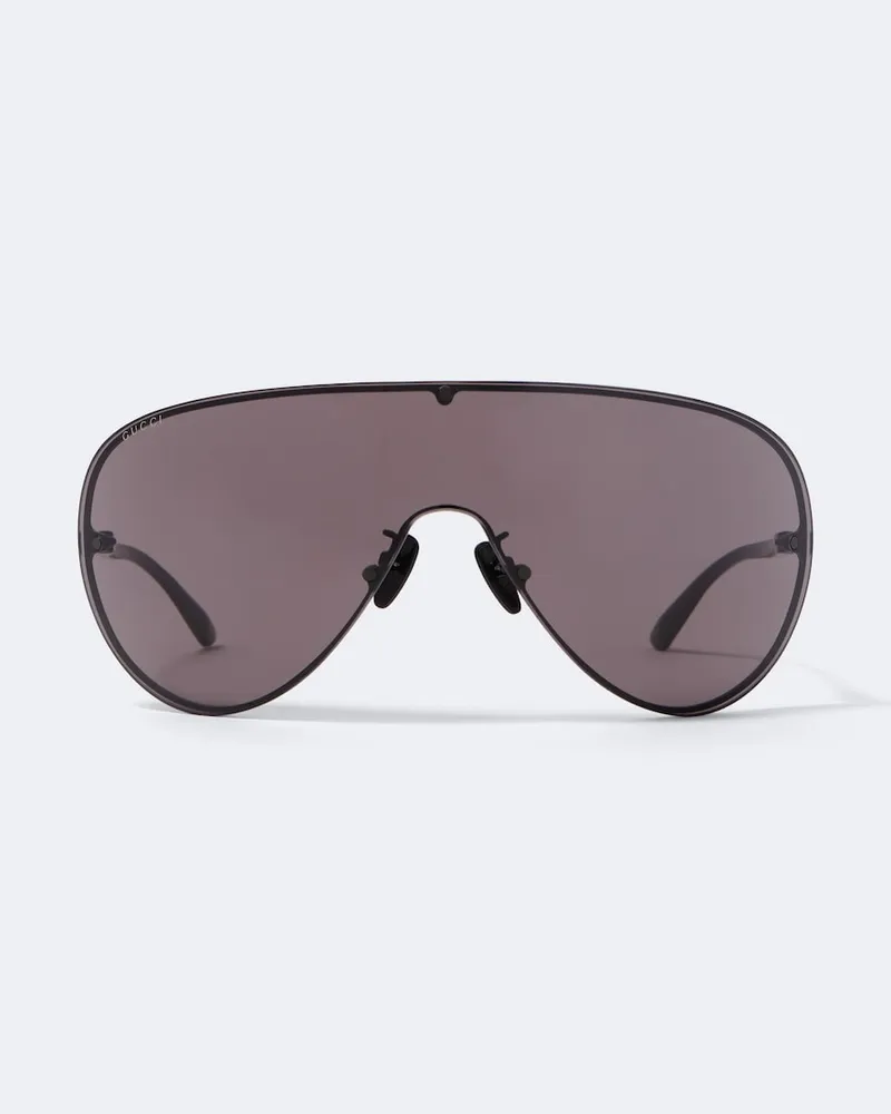 Gucci Shield-Sonnenbrille Schwarz