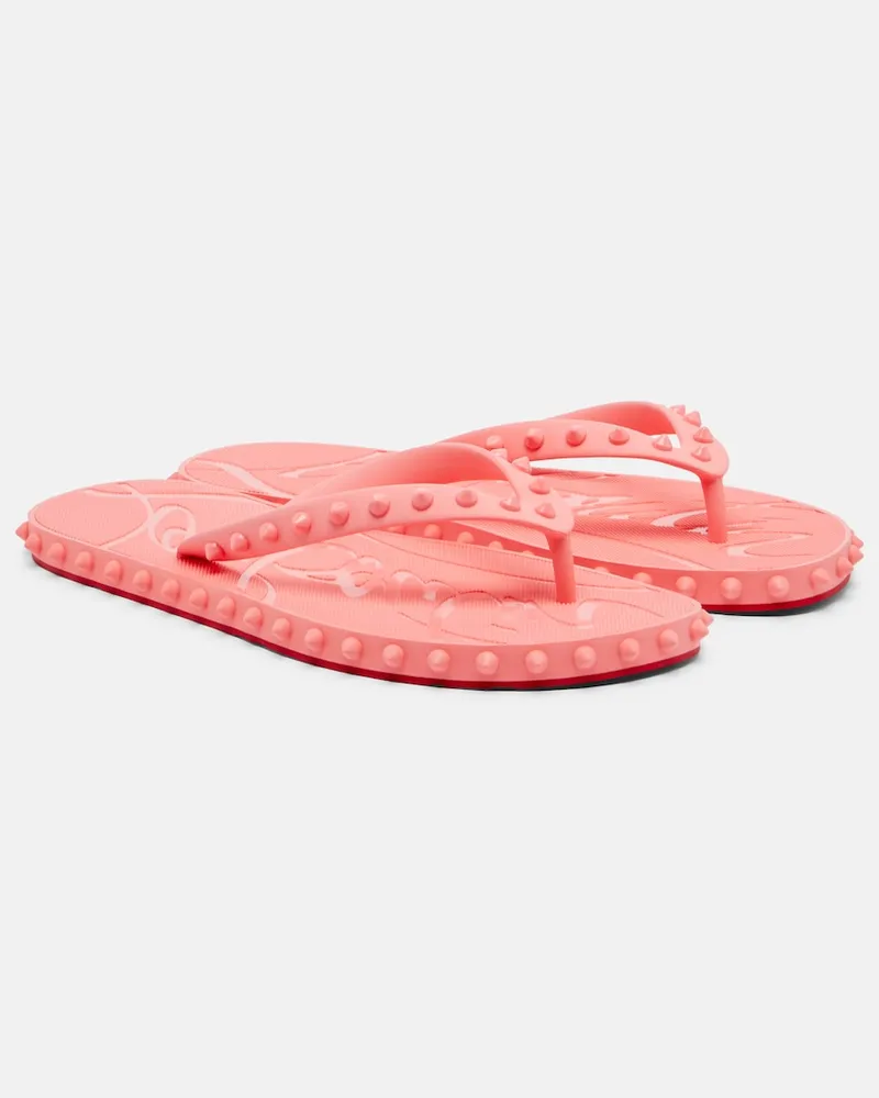Christian Louboutin Zehensandalen Super Loubi Flip Rosa