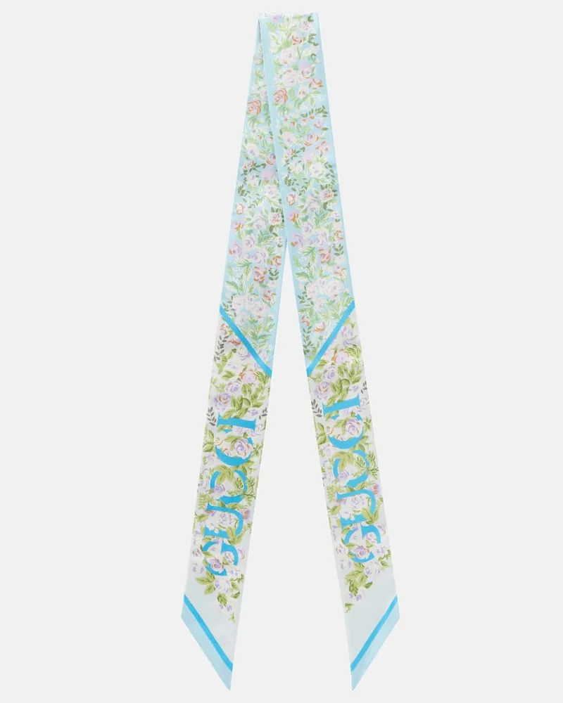 Gucci Tuch aus Seiden-Twill Blau