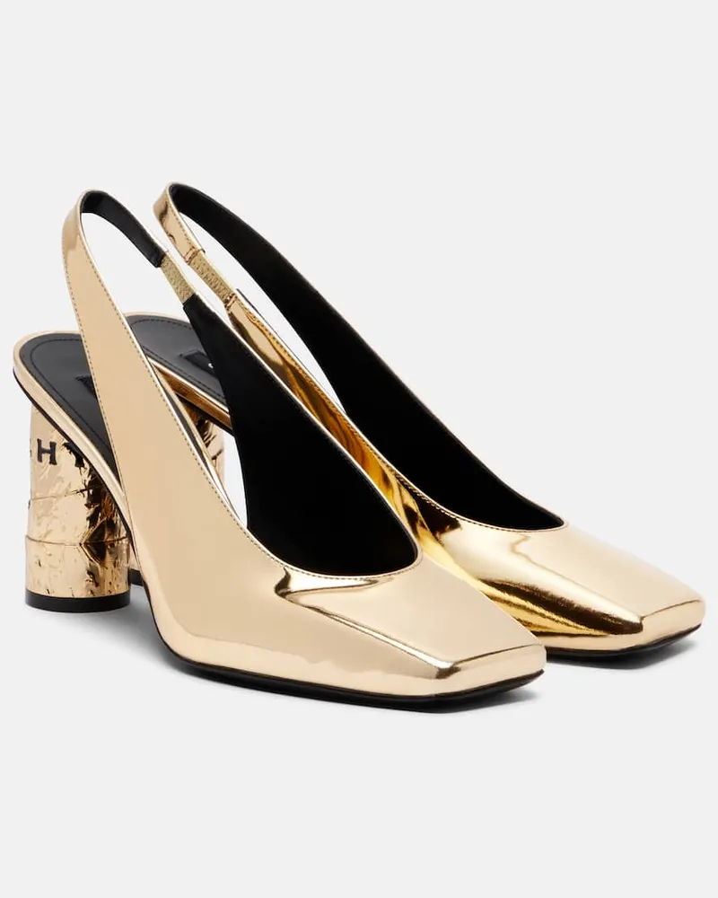 Givenchy Slingback-Pumps Tape aus Metallic-Leder Gold