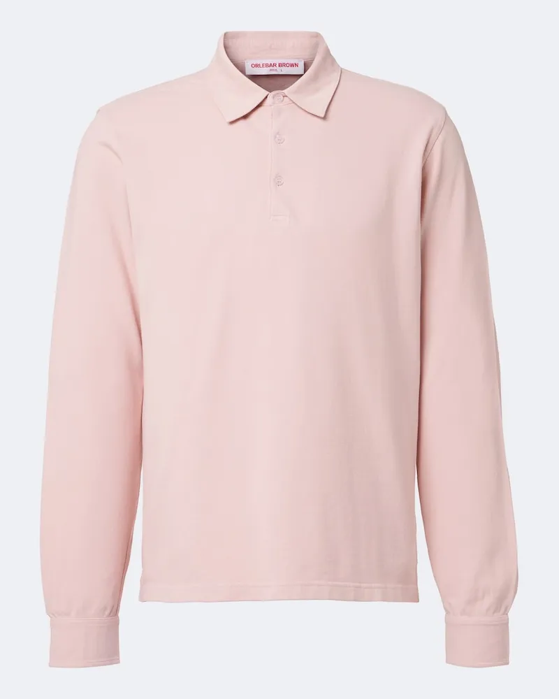 Orlebar Brown Polopullover Garfield aus Baumwoll-Piqué Rosa