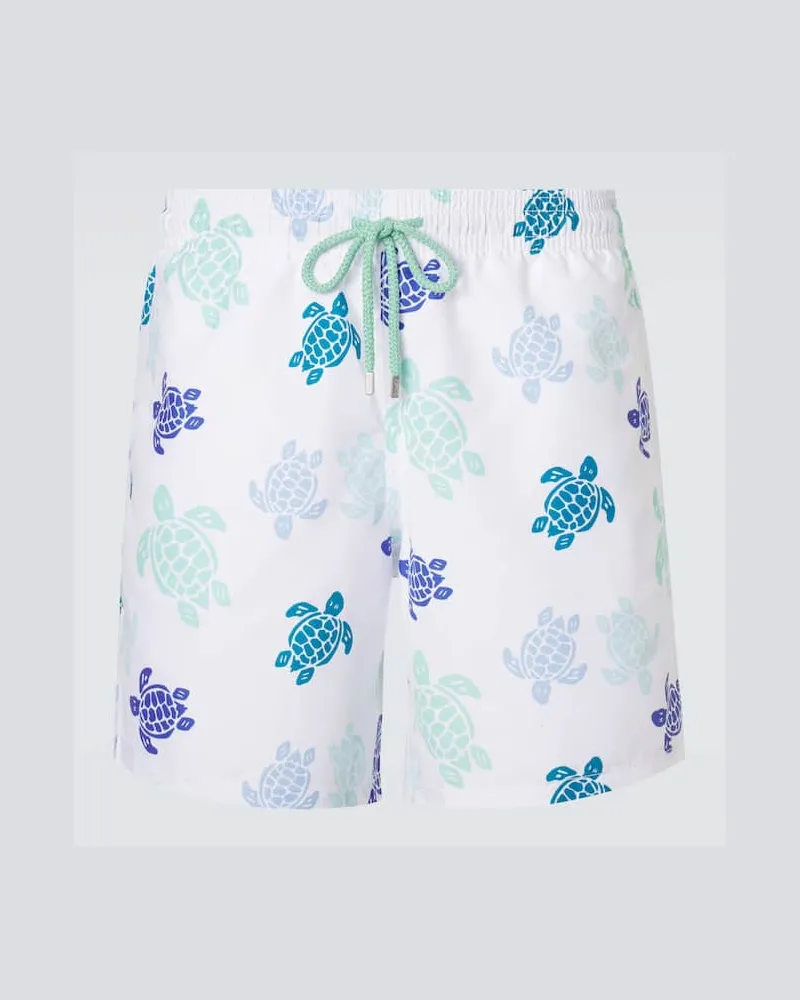 Vilebrequin Bedruckte Badehose Weiß