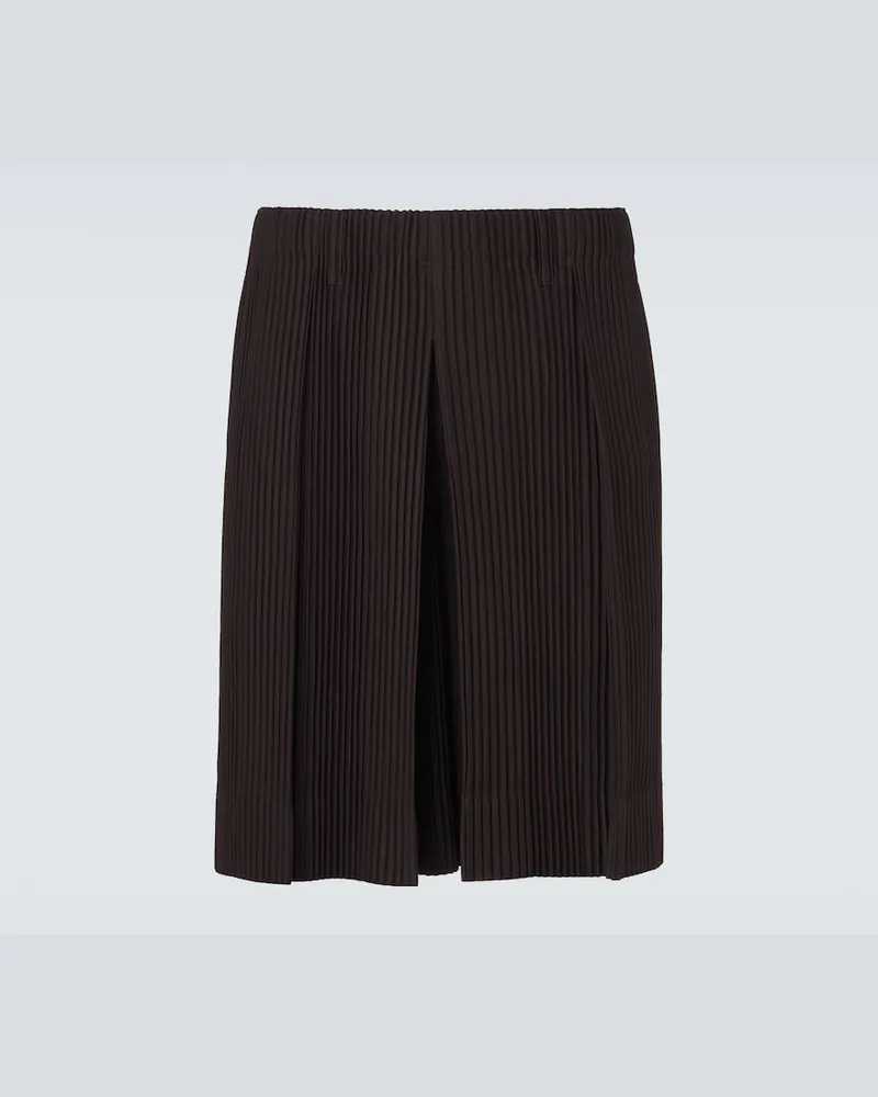 Issey Miyake Homme Plissé Issey Miyake Bermuda-Shorts Tailored Pleats 2 Braun