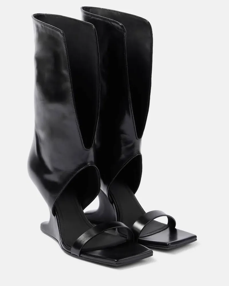 Rick Owens Sandalen Cantilever 80 aus Leder Schwarz