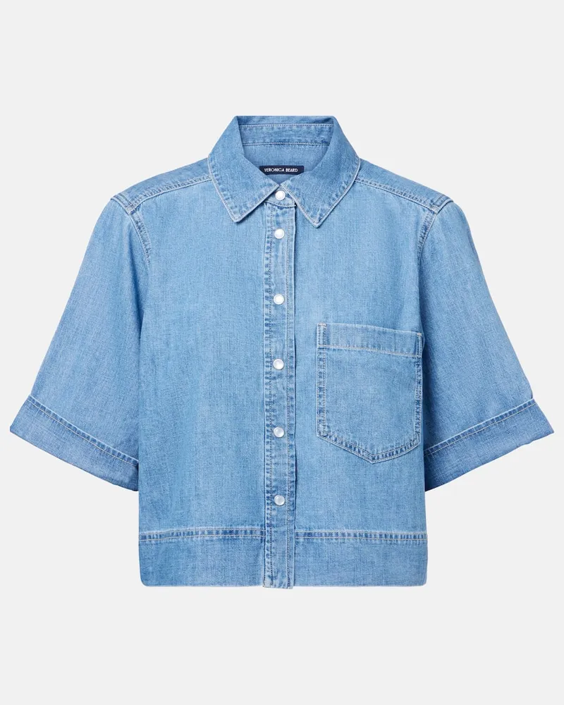 Veronica Beard Jeanshemd Spruce aus Denim Blau