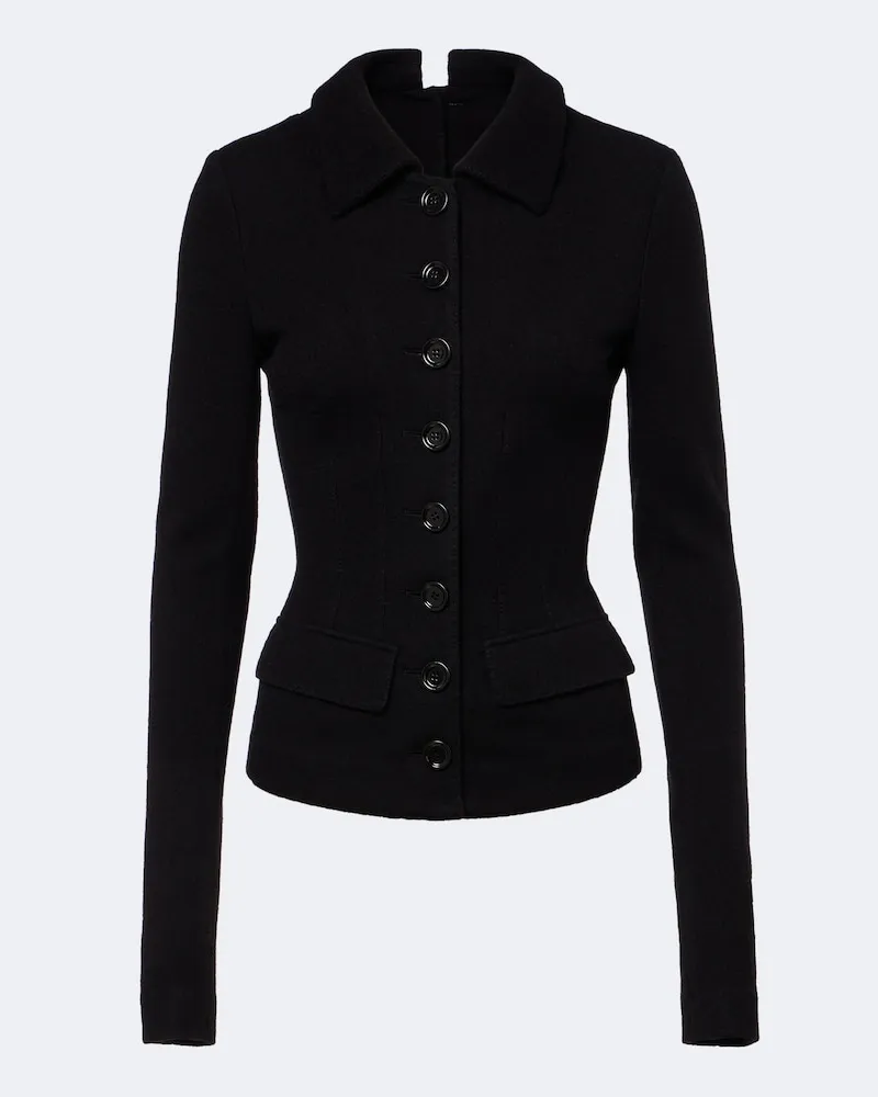 Dolce & Gabbana Cardigan aus Schurwolle Schwarz