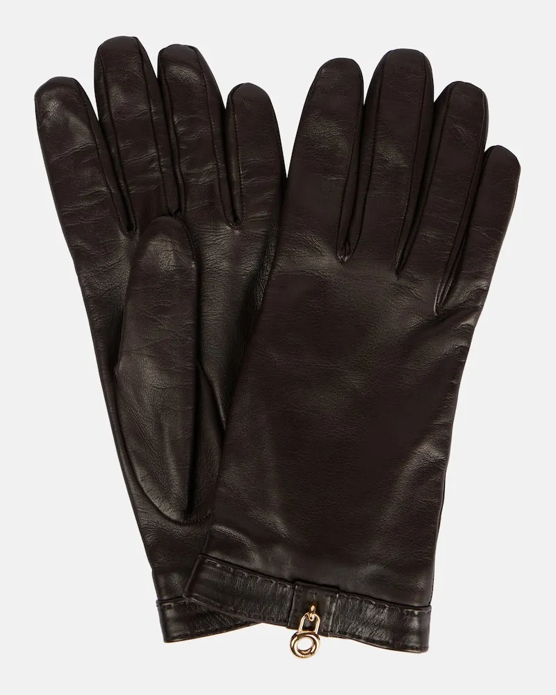 Loro Piana Handschuhe Nora aus Leder Braun