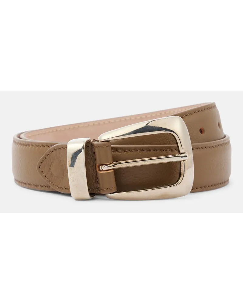 KHAITE Gürtel Benny aus Leder Braun