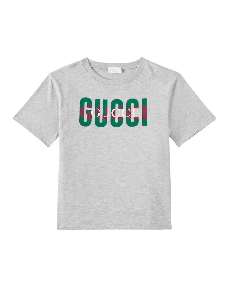 Gucci T-Shirt aus Baumwoll-Jersey Grau