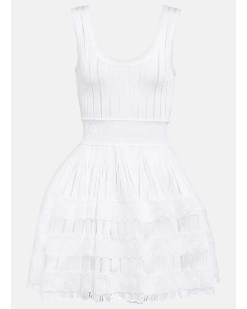 Alaïa Alaia Minikleid Crinoline aus Rippstrick Weiss