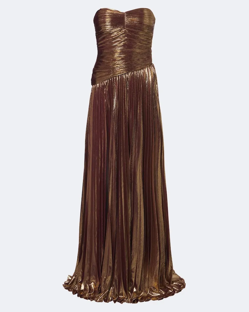Retrofête Retrofête Robe Sabba aus Lamé Gold