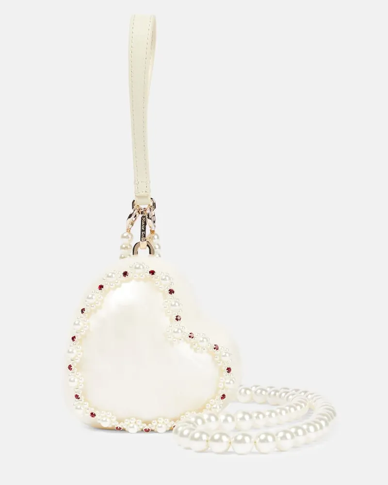Simone Rocha Verzierte Clutch Weiß