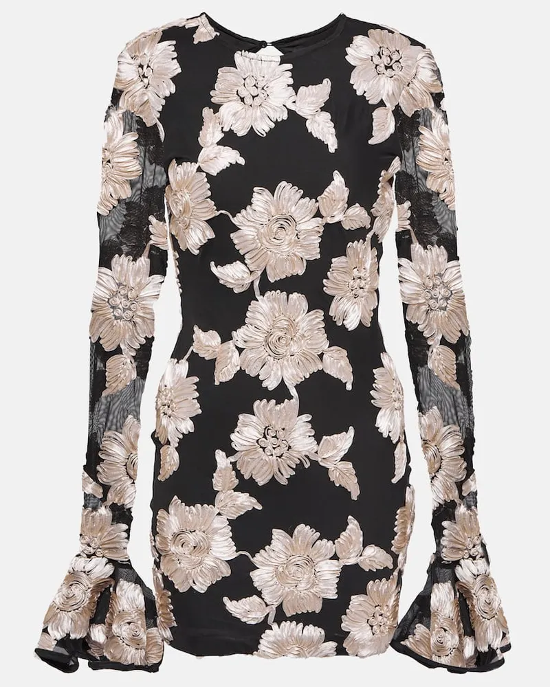 ROTATE Birger Christensen Minikleid aus Mesh Multicolor
