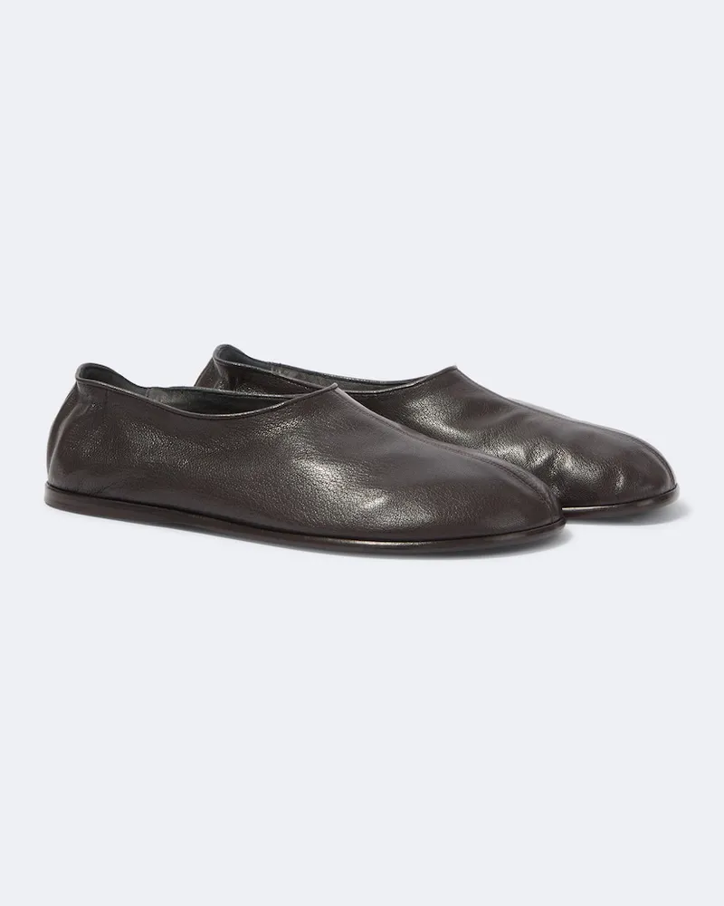 Christophe Lemaire Slip-Ons aus Leder Braun