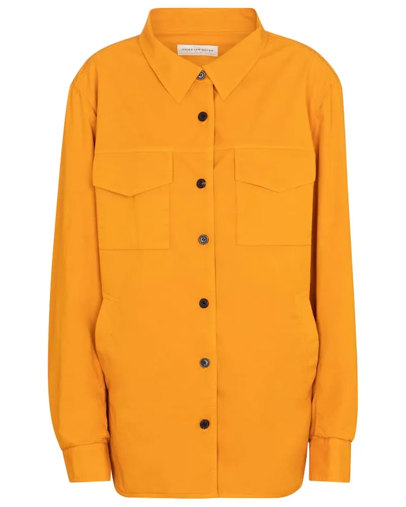 Dries van Noten Hemd aus Baumwolle Orange