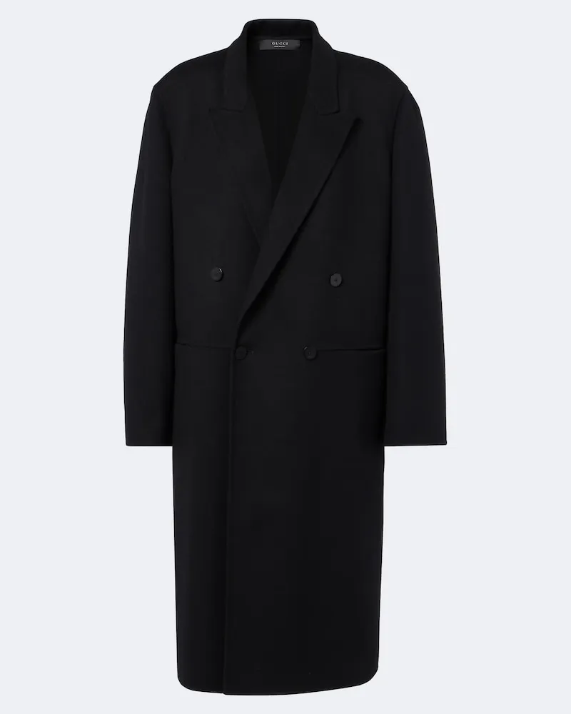 Gucci Mantel aus Wolle Schwarz