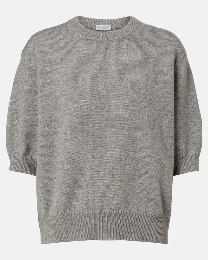 Brunello Cucinelli Pullover Monili aus Kaschmir Grau