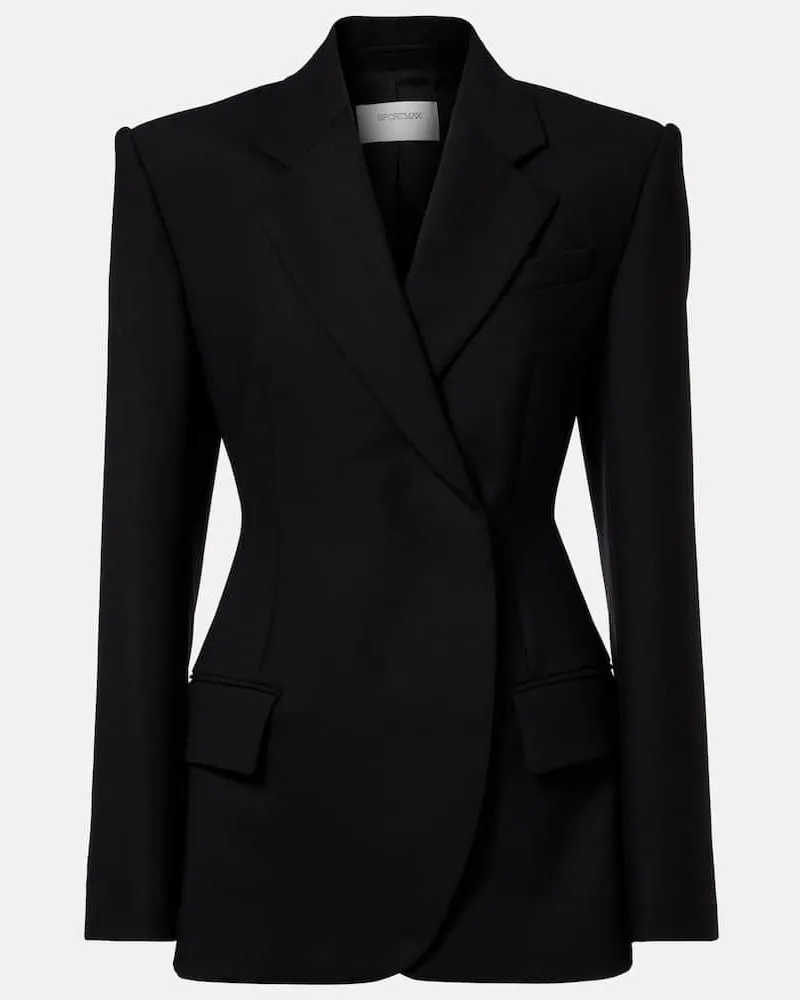 SPORTMAX Blazer aus Canvas Schwarz