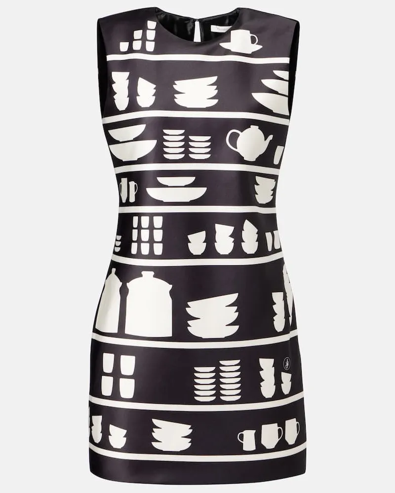 J.W.Anderson Bedrucktes Minikleid Mini Shift Schwarz