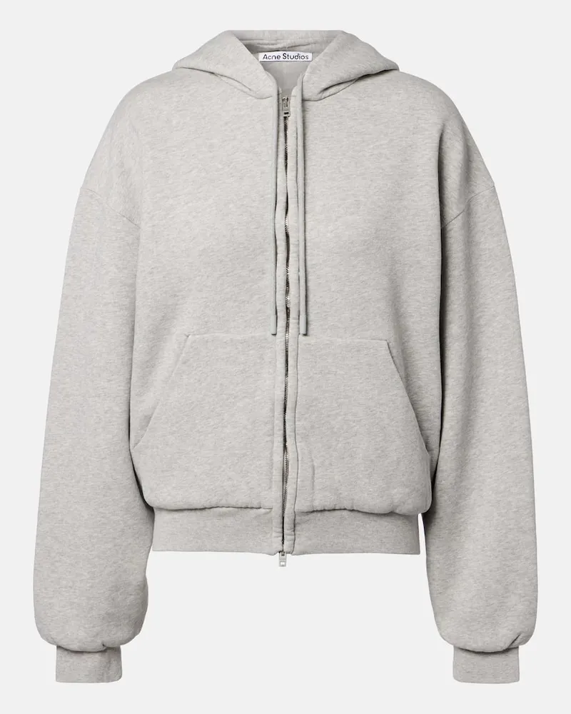 Acne Studios Kapuzenjacke Faye aus Baumwoll-Fleece Grau