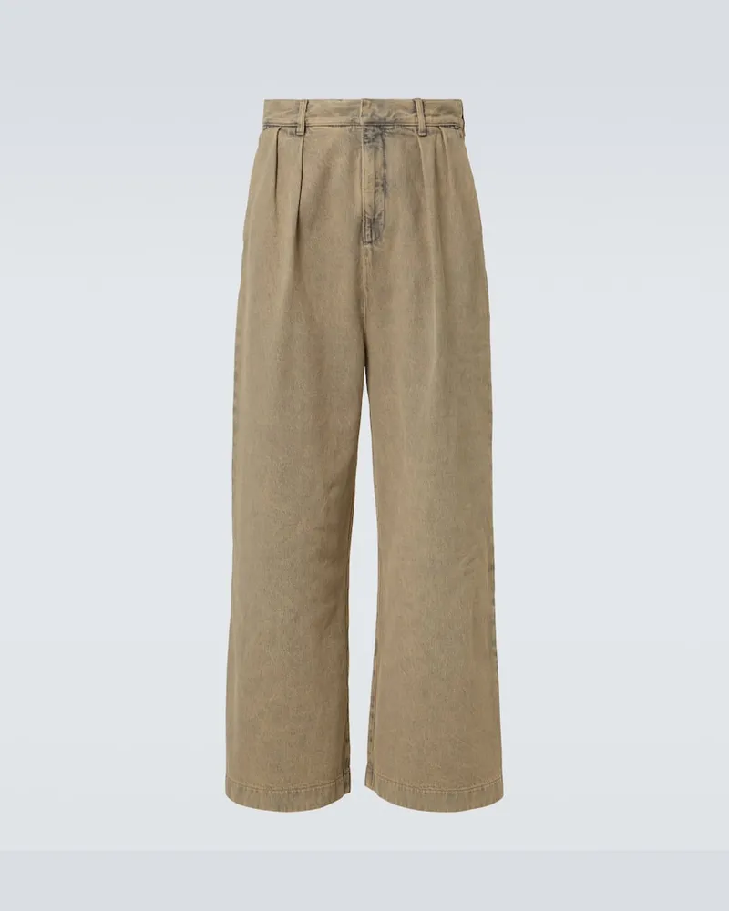 Loewe Wide-Leg Jeans Beige