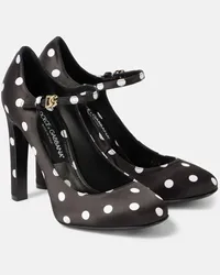 Dolce & Gabbana Mary-Jane-Pumps Sharon aus Satin Schwarz