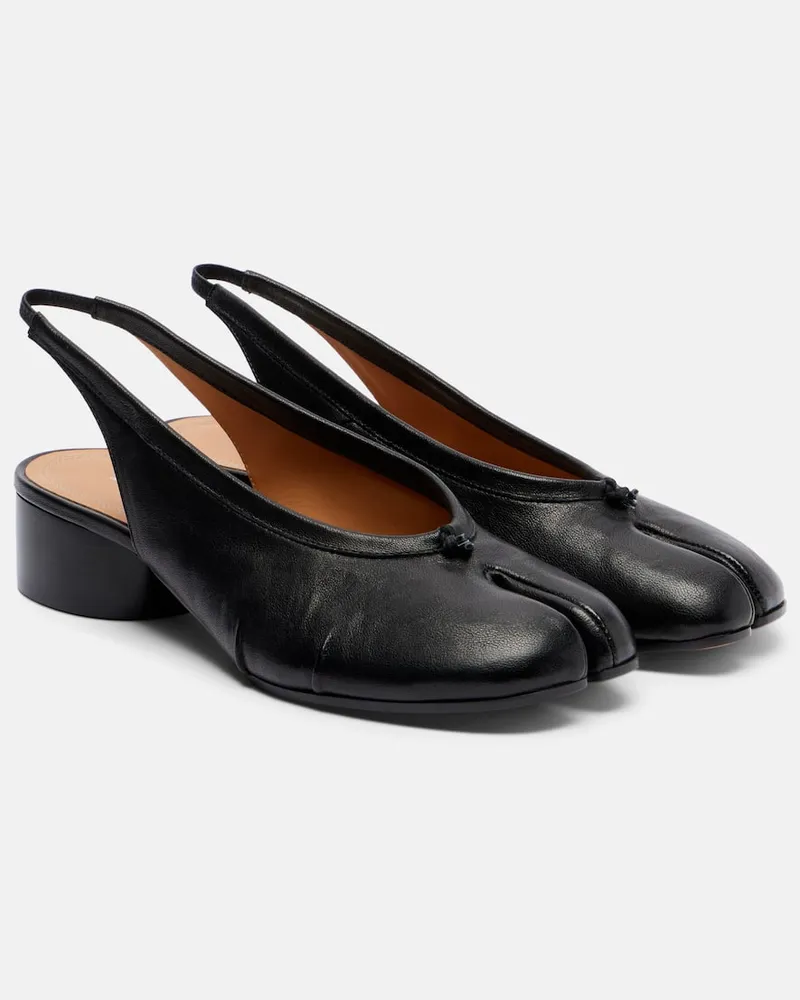 Maison Margiela Slingback-Ballerinas Tabi aus Leder Schwarz
