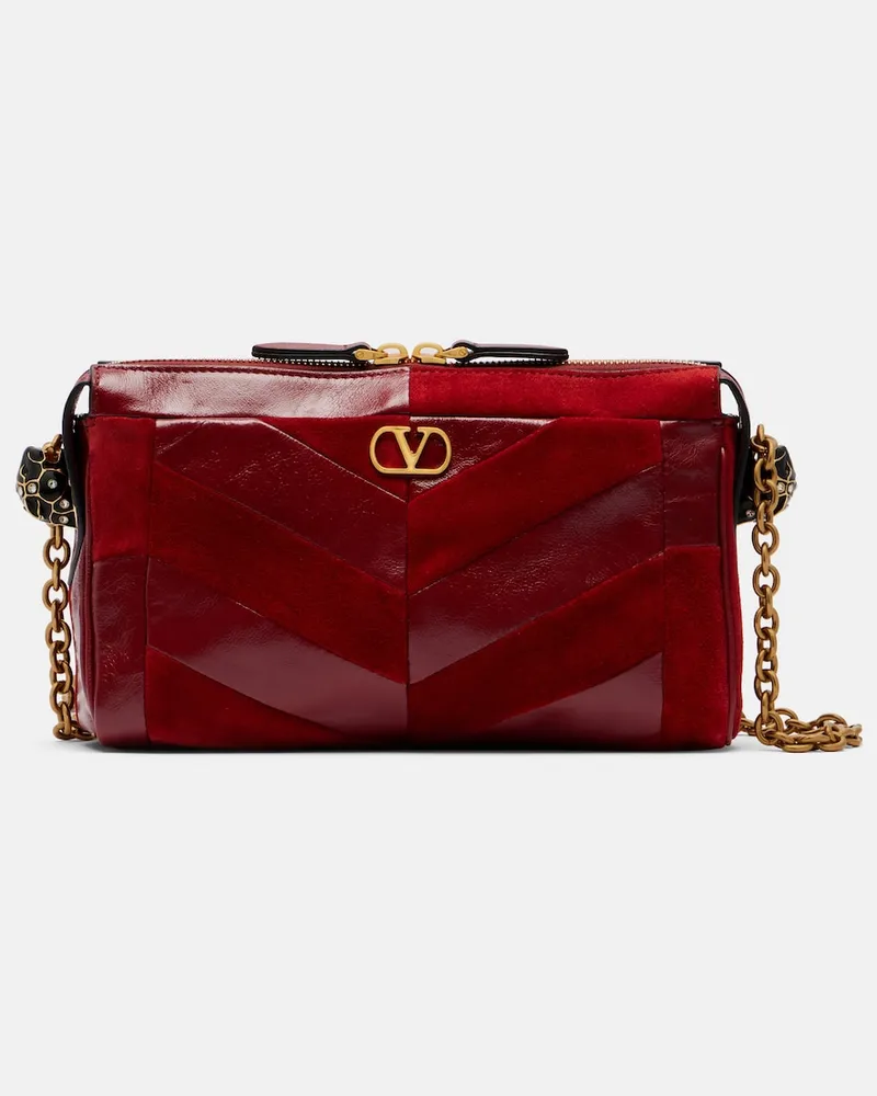 Valentino Garavani Schultertasche Panthea Small aus Leder Rot