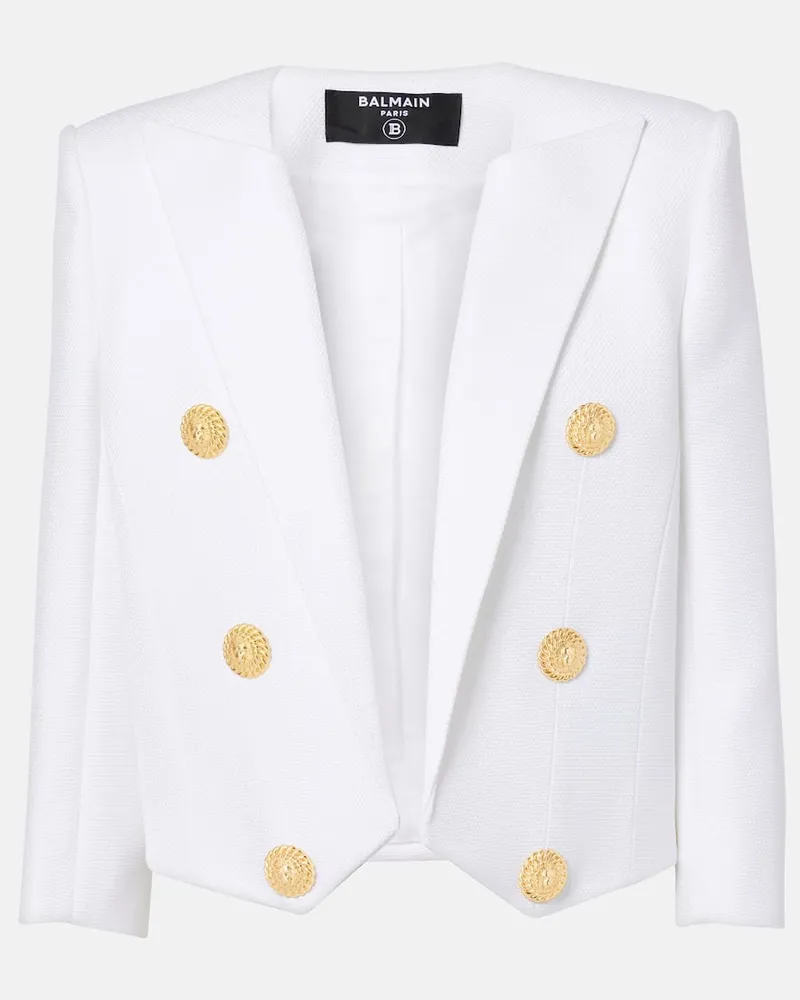 Balmain Cropped-Blazer Spencer Weiß