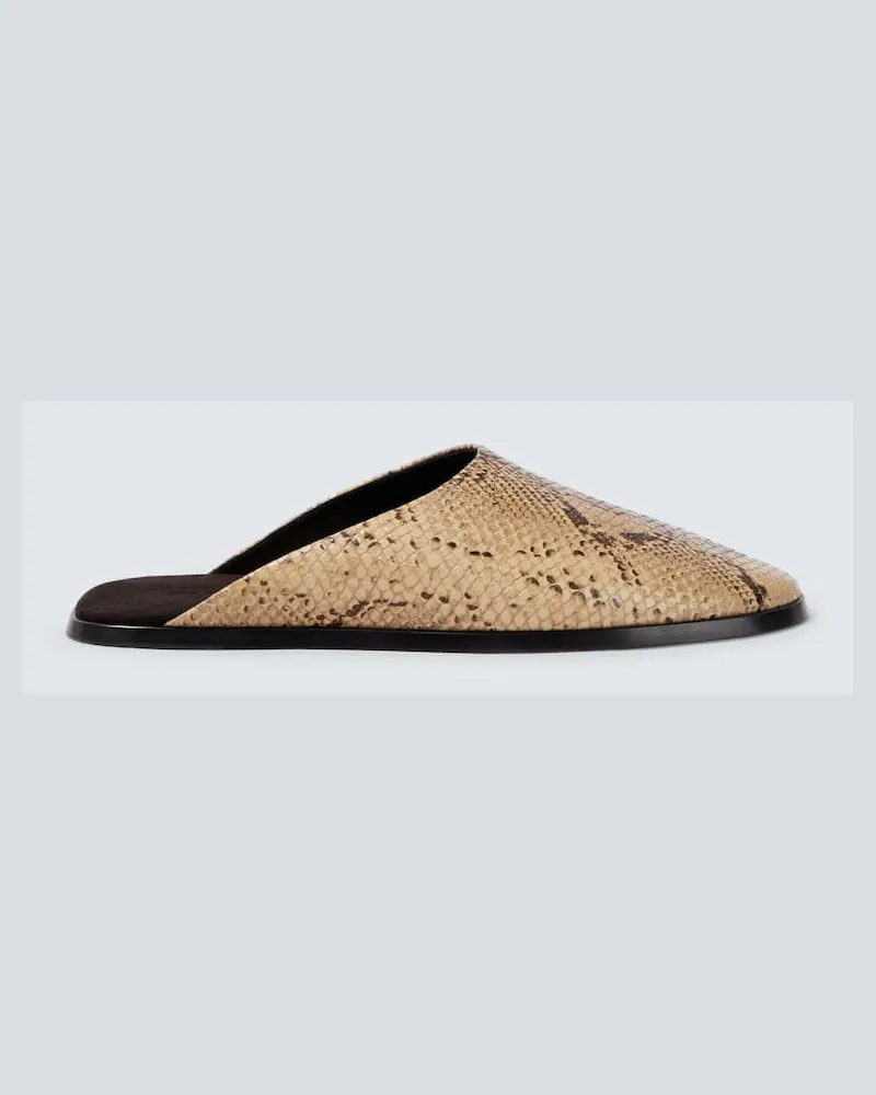 Fear of God Slippers aus Leder Beige