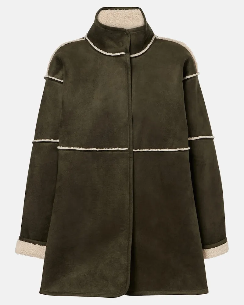 Velvet Jacke Albany aus Velourslederimitat Grün