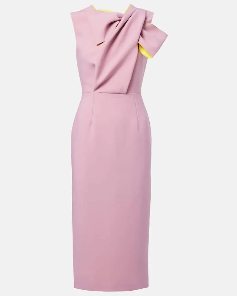 Roksanda Ilincic Midikleid aus Crêpe Pink