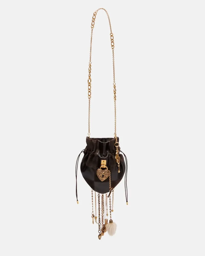 Chloé Chloé Schultertasche Château Treasures aus Leder Braun