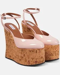 Alaïa Alaia Wedges Riviera aus Lackleder Pink