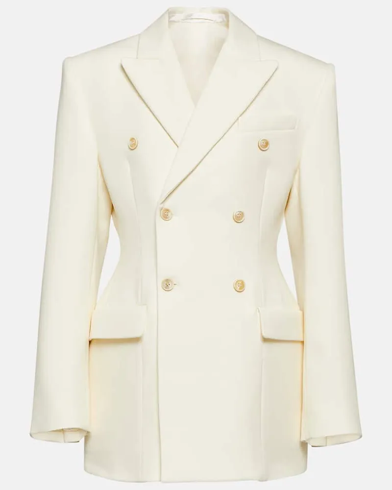 WARDROBE.NYC Blazer Contour aus Wolle Weiã