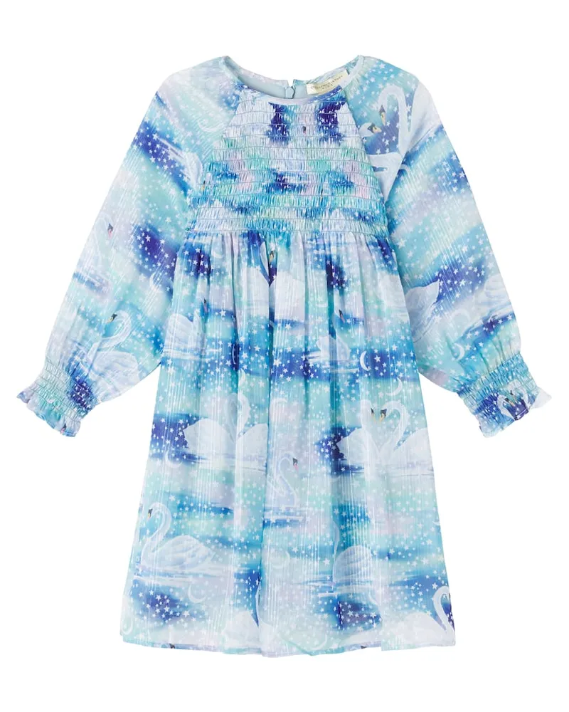 Stella McCartney Kids Bedrucktes Kleid Blau