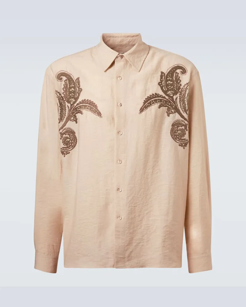 COMMAS Besticktes Hemd Beige