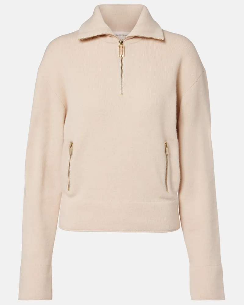 Victoria Beckham Pullover aus Wolle und Kaschmir Beige