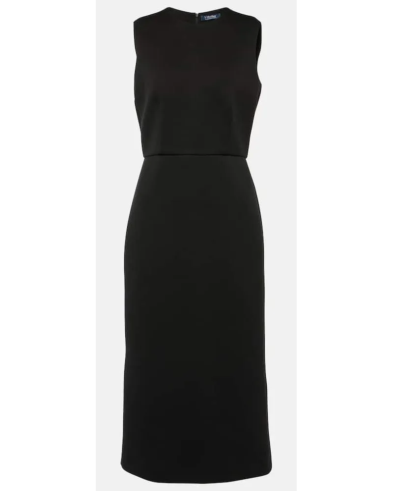 Max Mara Midikleid Maremar aus Jersey Schwarz
