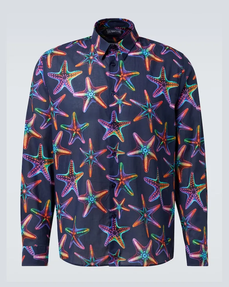 Vilebrequin Bedrucktes Hemd aus Baumwoll-Voile Multicolor
