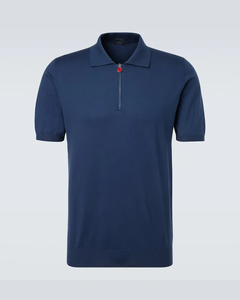 Kiton Polohemd aus Baumwolle Blau
