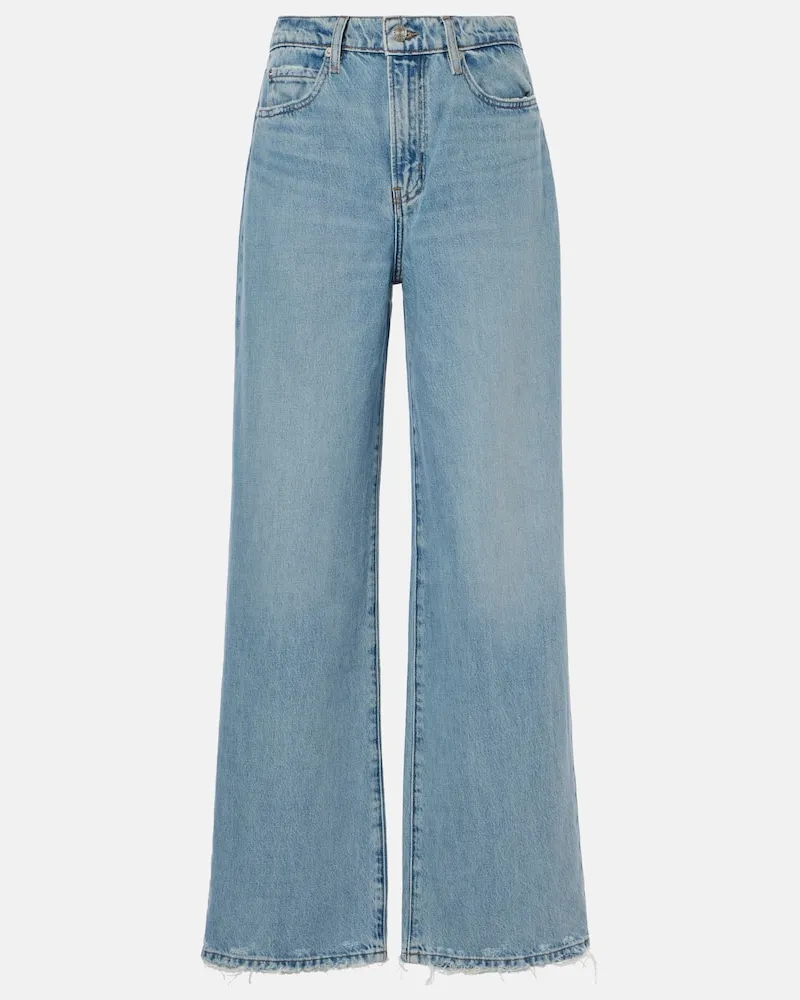 Frame Denim High-Rise Wide-Leg Jeans Le Jane Blau