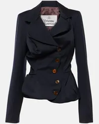 Vivienne Westwood Jacke Drunken Tailored aus Schurwolle Blau