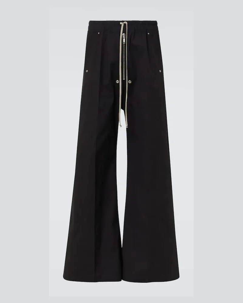 Rick Owens Weite Hose Wida Bela aus einem Baumwollgemisch Schwarz