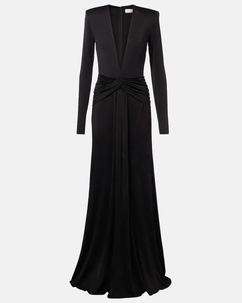 The New Arrivals Ilkyaz Ozel Robe aus Jersey Schwarz