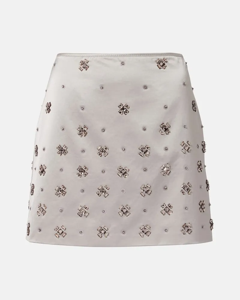 Veronica Beard Minirock Olenna mit Kristallen Grau